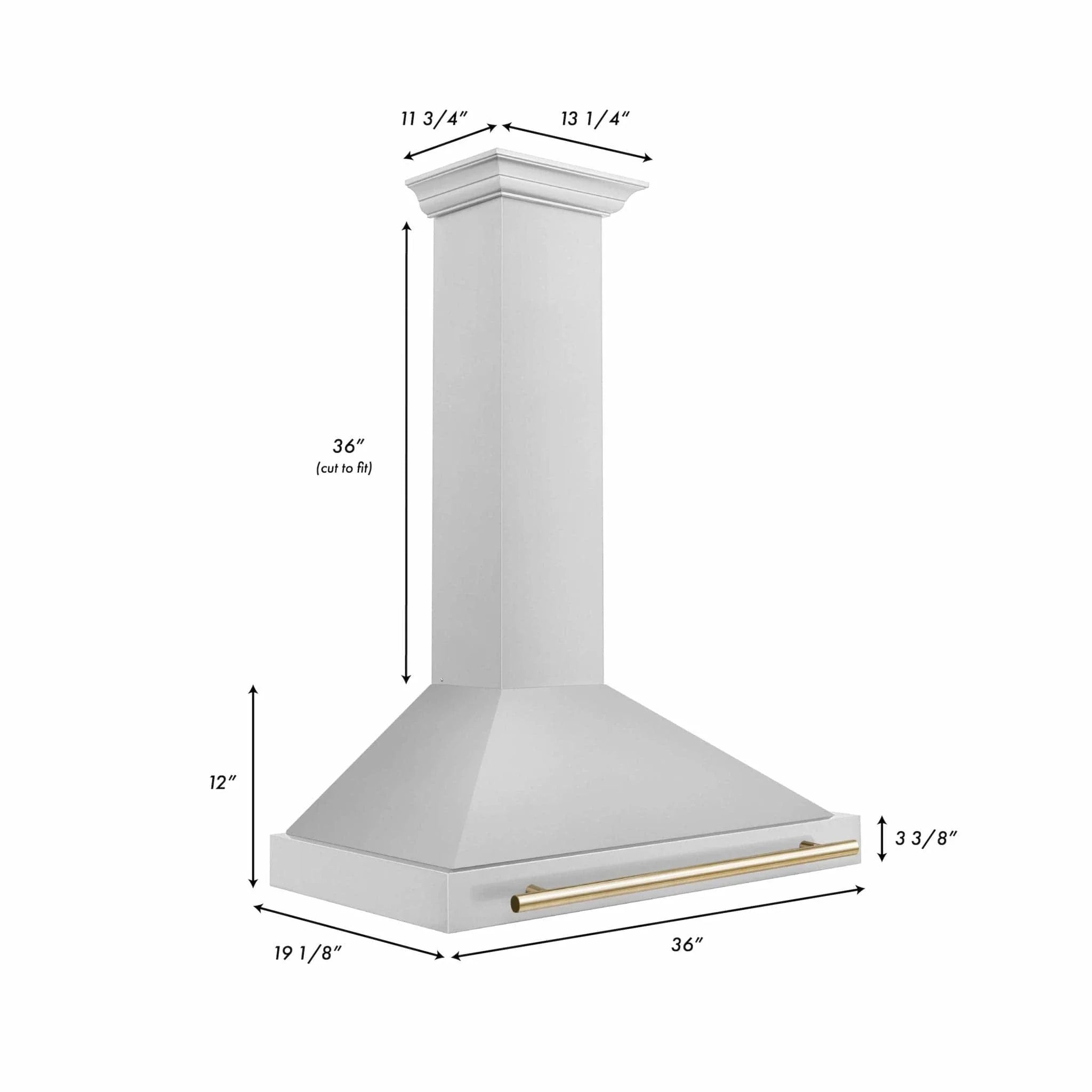 ZLINE 36" Autograph Stainless Wall Range Hood KB4STZ-36-G