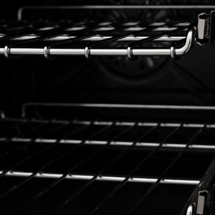 ZLINE 36" Black Stainless, Gas Burner/Electric Oven, Brass Burners, RAB-BR-36