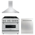 ZLINE 36" Bundled Stainless DualRange RangeHood Dishwasher 3KP-RARH36-DW