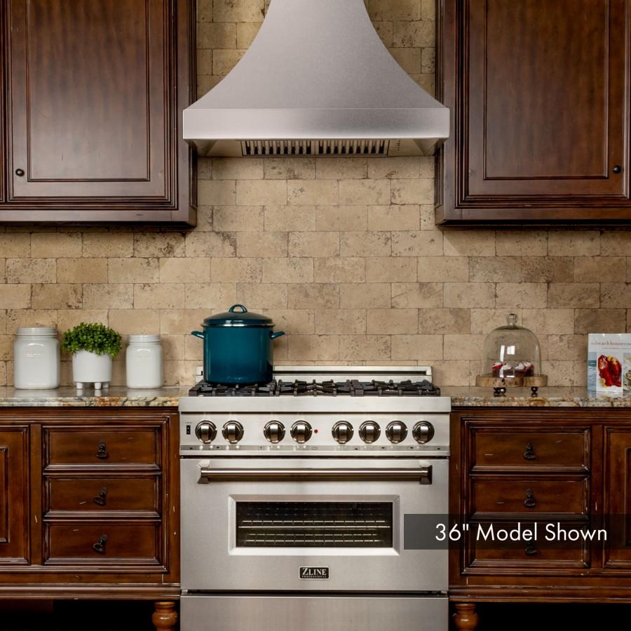ZLINE 36" Designer DuraSnow® Stainless Steel Wall Range Hood, 8632S-36