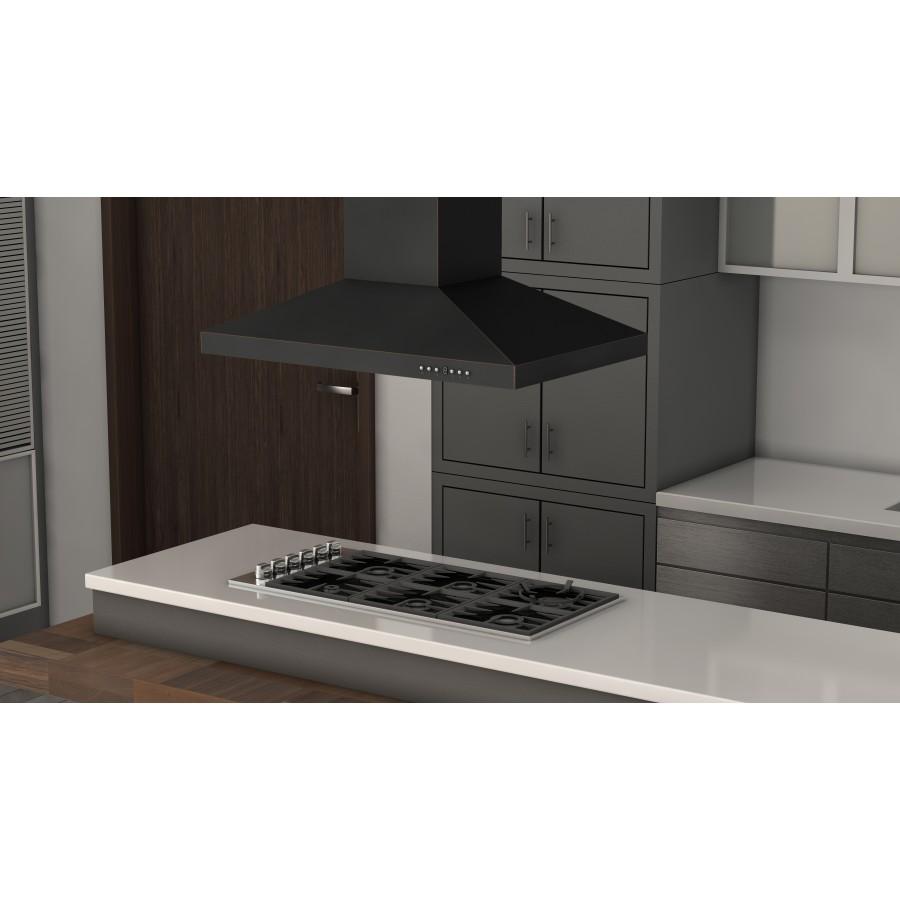 ZLINE 36" Designer Series Oil-Rubbed Bronze Island Range Hood, 8KL3iB-36