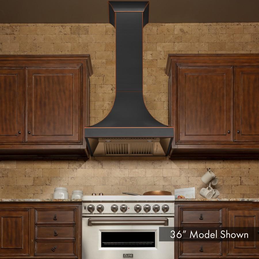 ZLINE 36" Designer Series Oil-Rubbed Bronze Wall Range Hood, 8632B-36