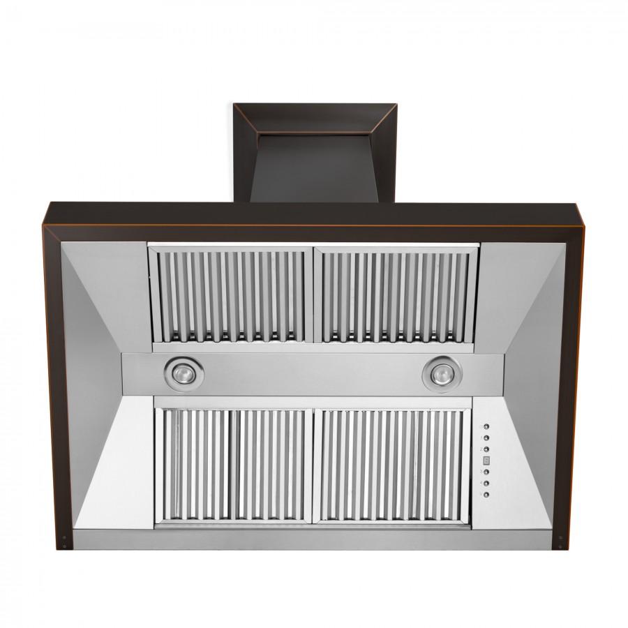 ZLINE 36" Designer Series Oil-Rubbed Bronze Wall Range Hood, 8632B-36