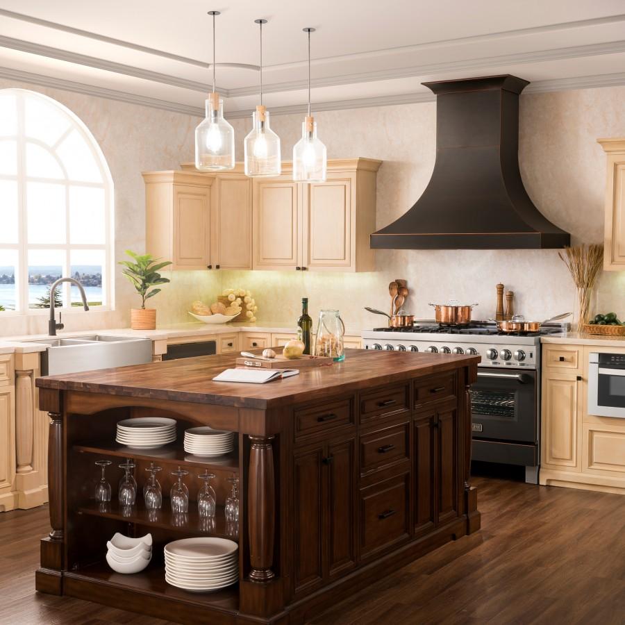 ZLINE 36" Designer Series Oil-Rubbed Bronze Wall Range Hood, 8632B-36