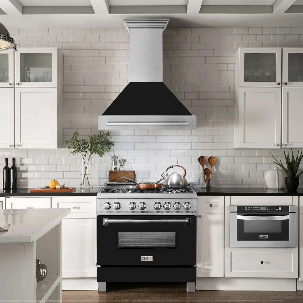 ZLINE 36" DuraSnow® Stainless Steel Range Hood 8654SNX-BLM-36