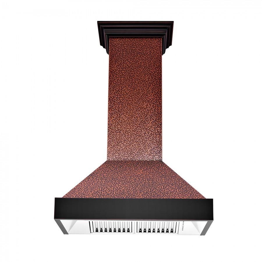 ZLINE 36" Hand-Hammered Copper Finish Wall Range Hood, 655-HBXXX-36