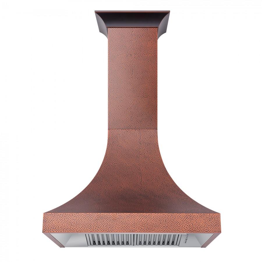 ZLINE 36" Hand-Hammered Copper Finish Wall Range Hood, 8632H-36