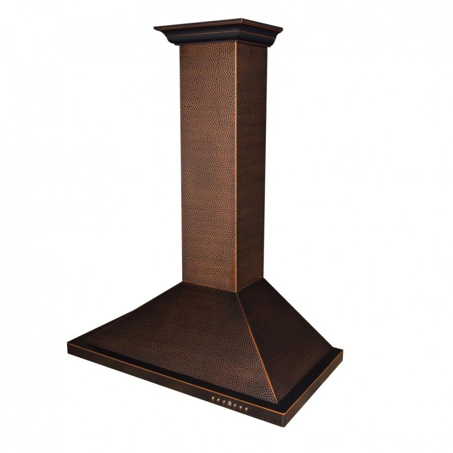 ZLINE 36" Hand-Hammered Copper Finish Wall Range Hood, 8KBH-36