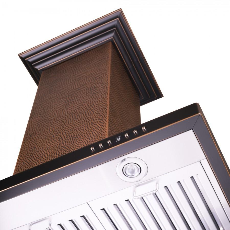 ZLINE 36" Hand Hammered Copper Island Range Hood, 8GL2Hi-36