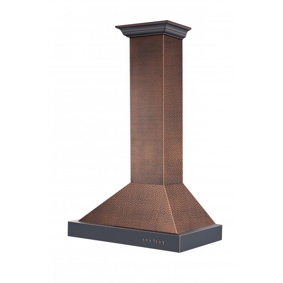 ZLINE 36" Hand-Hammered Copper Wall Range Hood, KB2-HBXXX-36