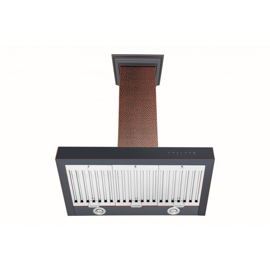 ZLINE 36" Hand-Hammered Copper Wall Range Hood, KB2-HBXXX-36