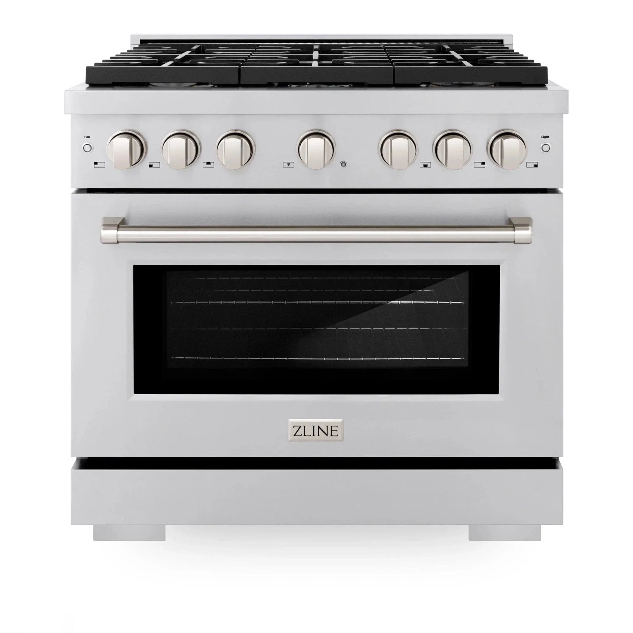 ZLINE 36 In. Gas Range, Stainless Steel w/ Brass Burners, SGR-BR-36