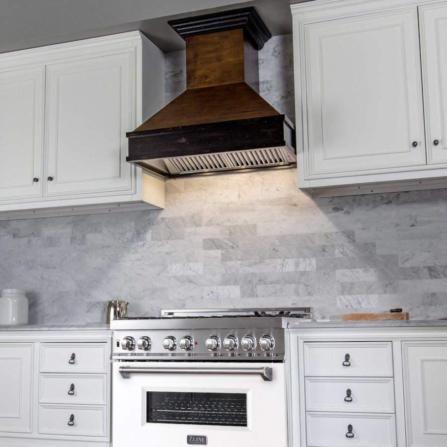 ZLINE 36" Professional Dual Fuel Range, White Matte Door, RA-WM-36