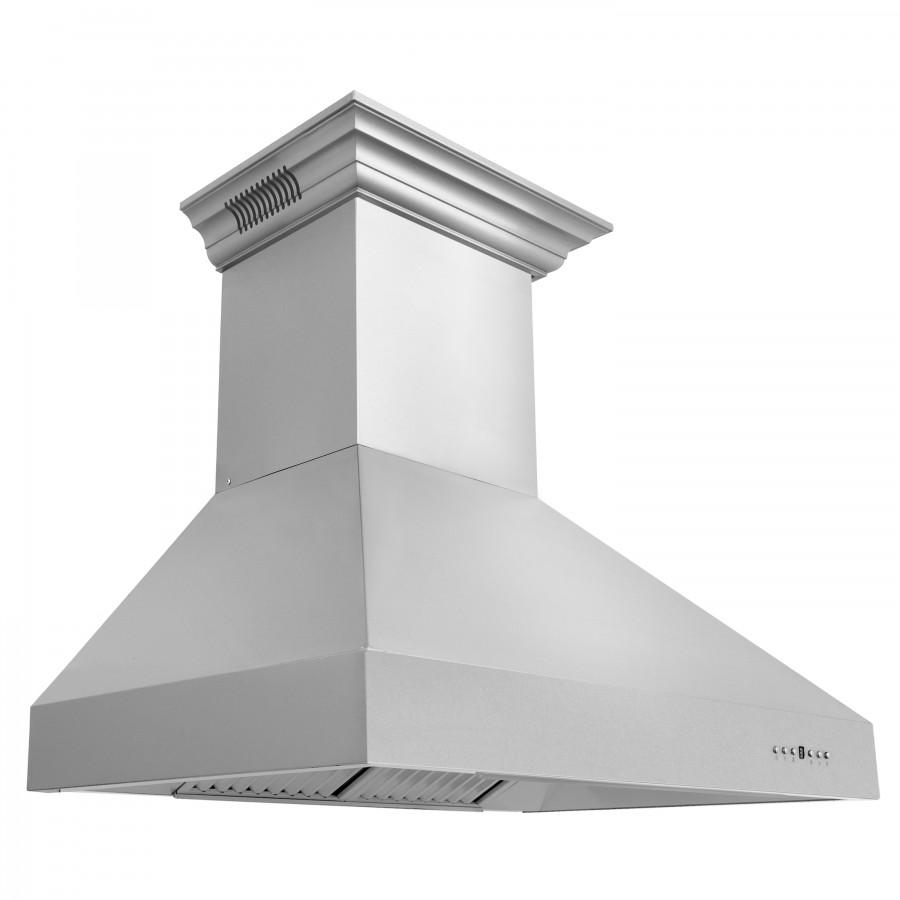 ZLINE 36" Professional Wall Range Hood, Built-in CrownSound® Bluetooth Speakers, 667CRN-BT-36