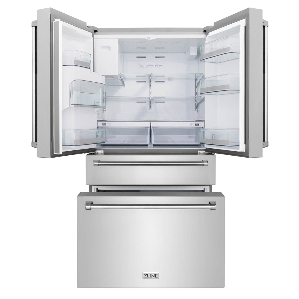 ZLINE 36" Refrigerator, Water, Ice Dispenser, Fingerprint Resistant, RFM-W-36