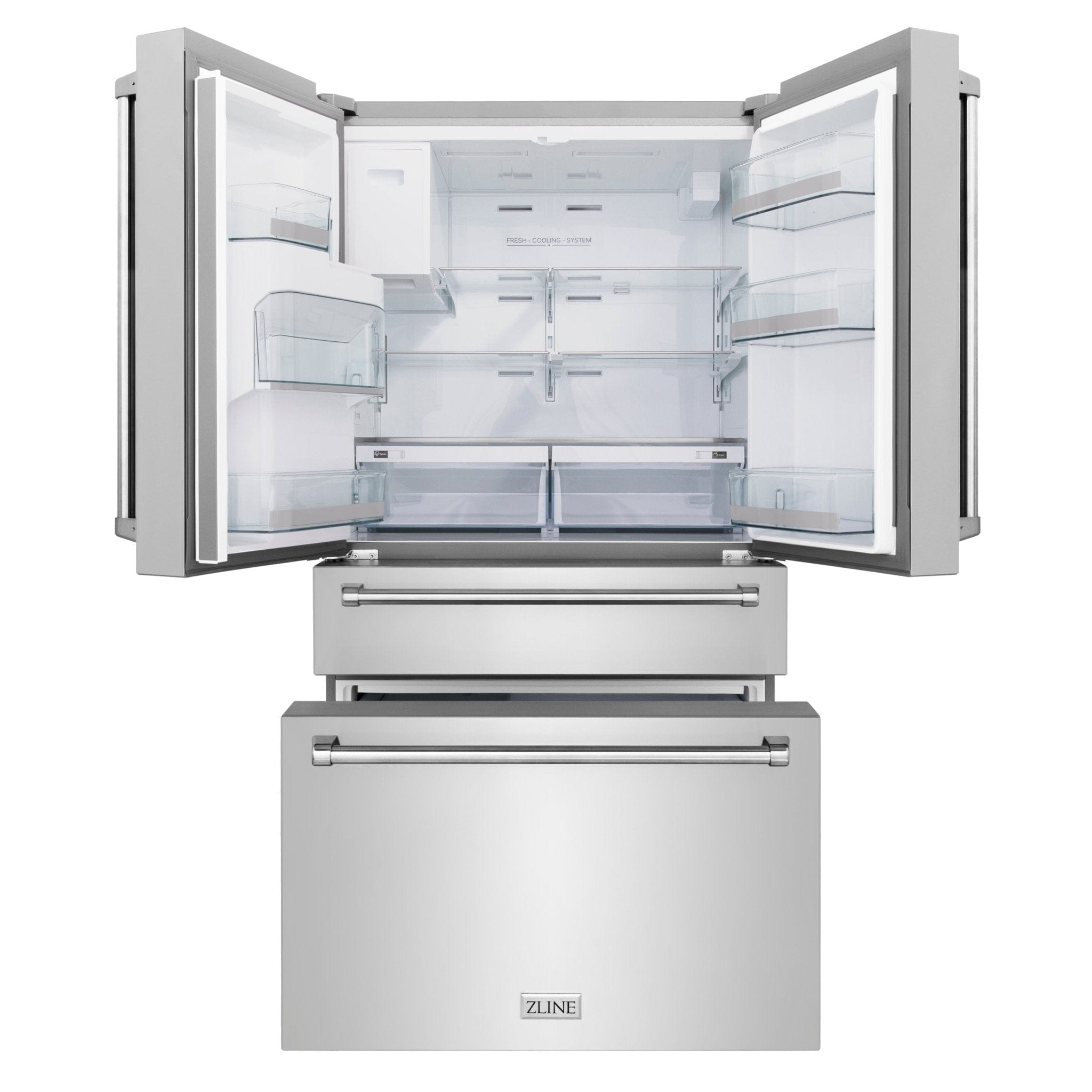 ZLINE 36" Refrigerator, Water, Ice Dispenser, Fingerprint Resistant, RFM-W-36