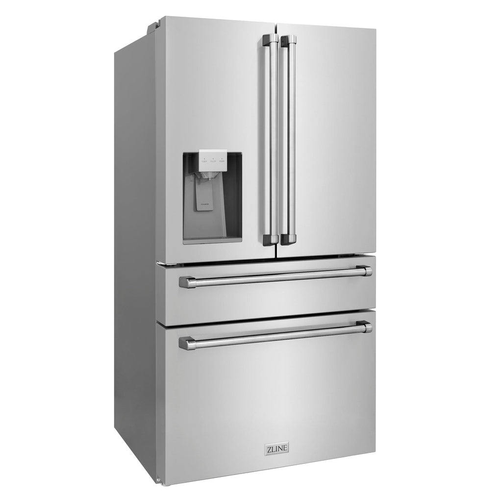 ZLINE 36" Refrigerator, Water, Ice Dispenser, Fingerprint Resistant, RFM-W-36