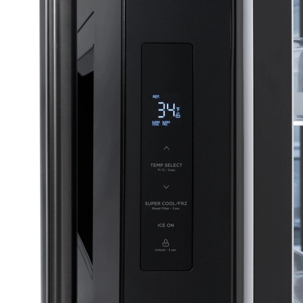 ZLINE 36" Refrigerator, Water, Ice Dispenser, Fingerprint Resistant, RSM-W-36-BS