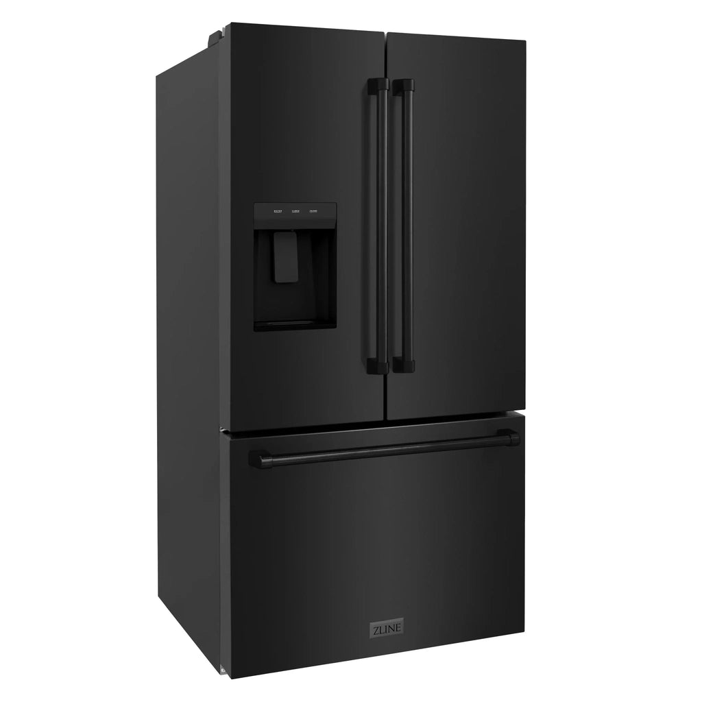 ZLINE 36" Refrigerator, Water, Ice Dispenser, Fingerprint Resistant, RSM-W-36-BS
