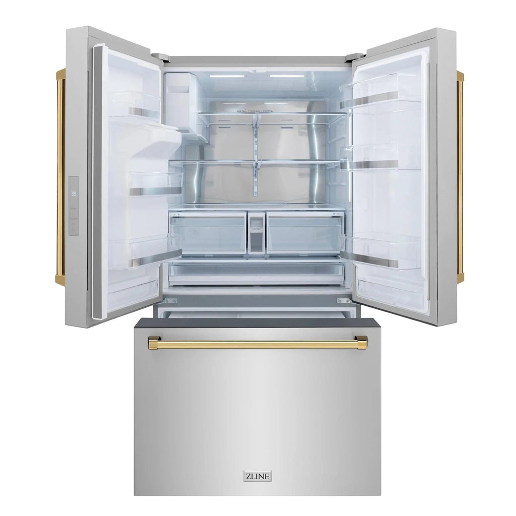 ZLINE 36" Refrigerator, Water, Ice Dispenser, Fingerprint Resistant, RSMZ-W-36-CB