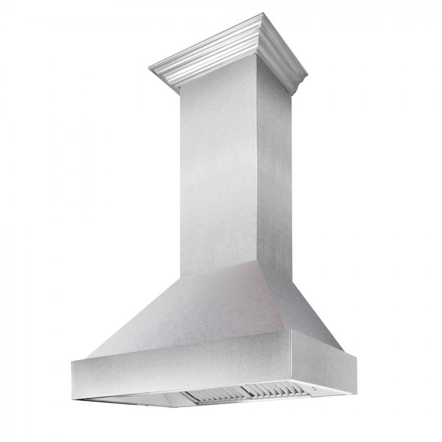 ZLINE 36" Snow Finish Stainless Range Hood with Snow Finish Shell, 8654SN-36
