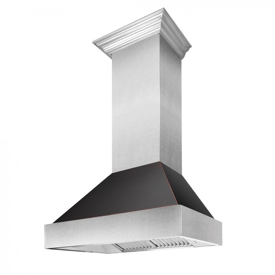 ZLINE 36" Snow Finish Wall Range Hood, Oil Rubbed Shell, 8654ORB-36