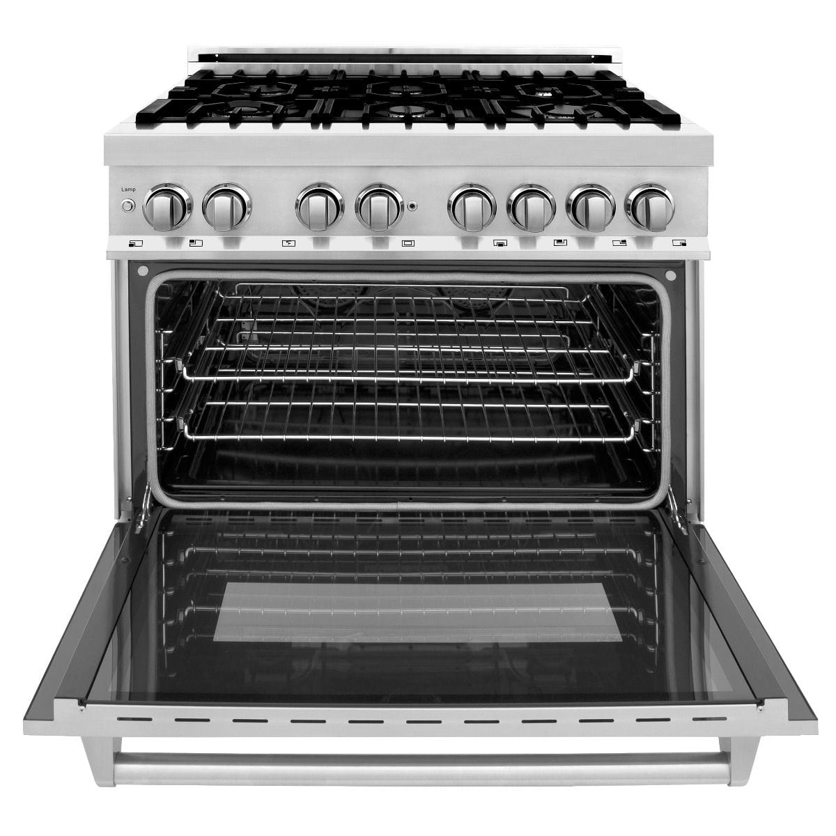 ZLINE 36" Stainless 4.6 cu.ft. 6 Gas Burner/Electric Oven Range, RA36