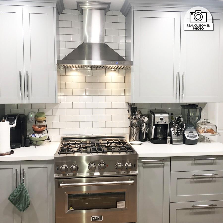 ZLINE 36" Stainless Steel Wall Range Hood, Crown Molding, KBCRN-36
