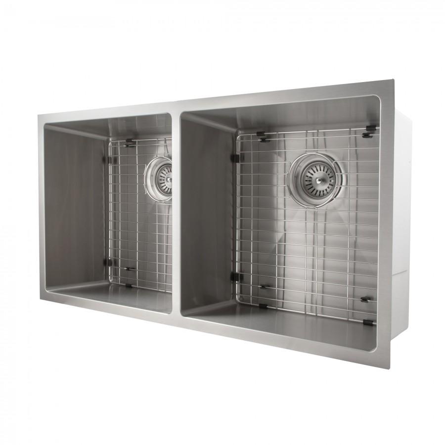 ZLINE 36" Undermount Double Bowl Sink in Stainless Steel, SR50D-36