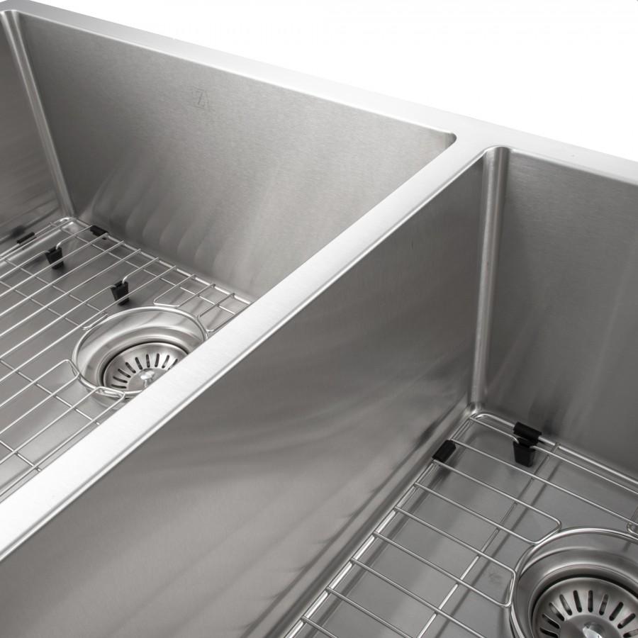 ZLINE 36" Undermount Double Bowl Sink in Stainless Steel, SR60D-36