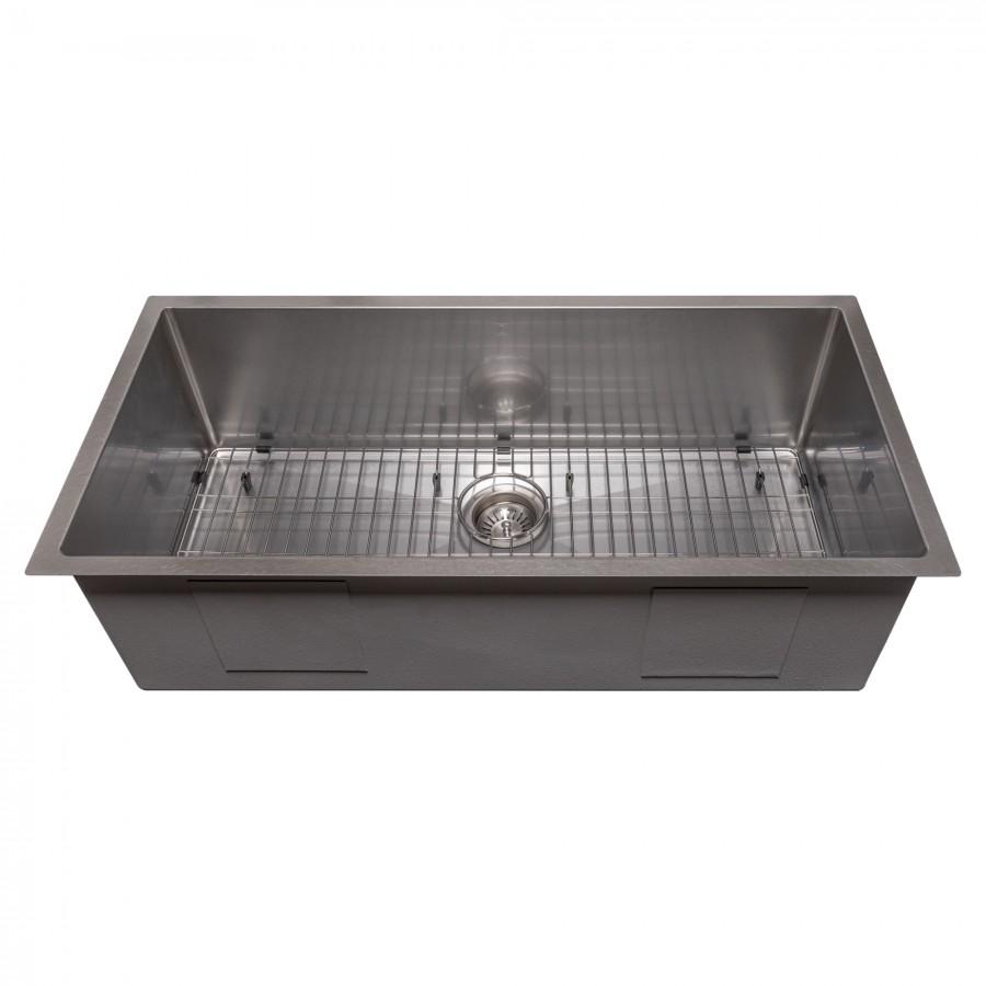 ZLINE 36" Undermount Single Bowl Sink DuraSnow Stainless Steel, SRS-36S