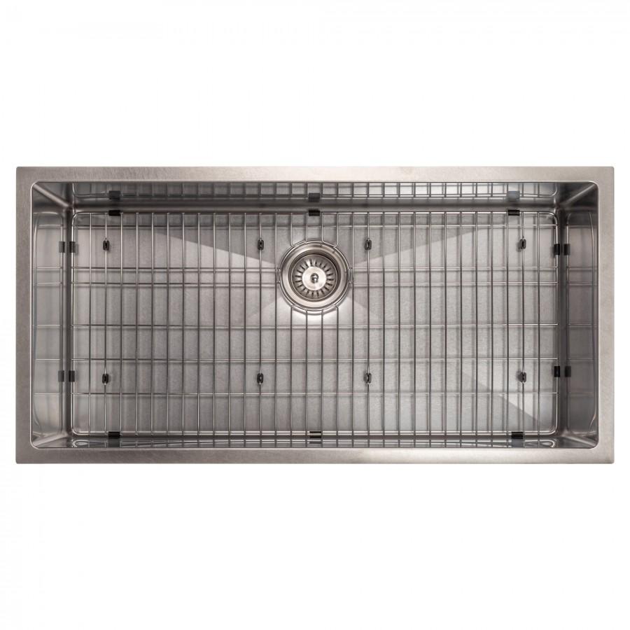 ZLINE 36" Undermount Single Bowl Sink DuraSnow Stainless Steel, SRS-36S