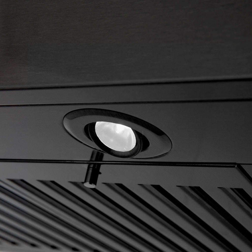 ZLINE 36" Wall Mount Range Hood, Black Stainless Steel, BSKENCRN-36