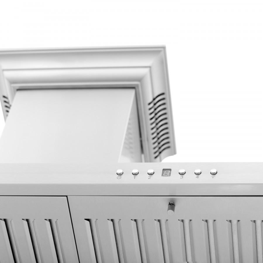 ZLINE 36" Wall Range Hood, Built-in CrownSound® Bluetooth Speakers, KBCRN-BT-36