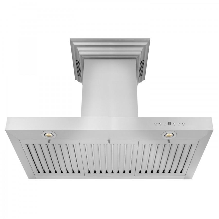 ZLINE 36" Wall Range Hood, Built-in CrownSound® Bluetooth Speakers, KECRN-BT-36