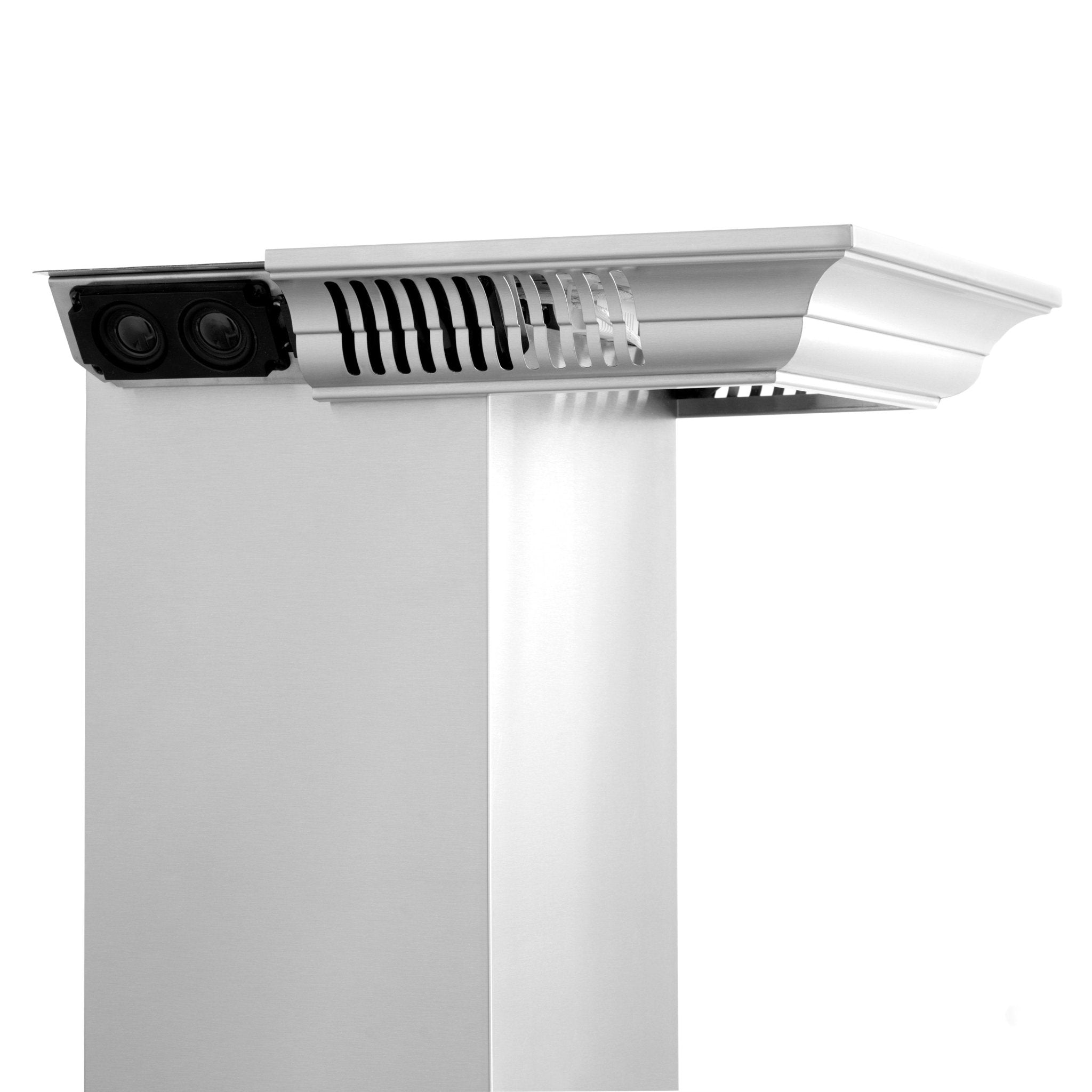 ZLINE 36" Wall RangeHood, Stainless, CrownSound Speakers, KF2CRN-BT-36