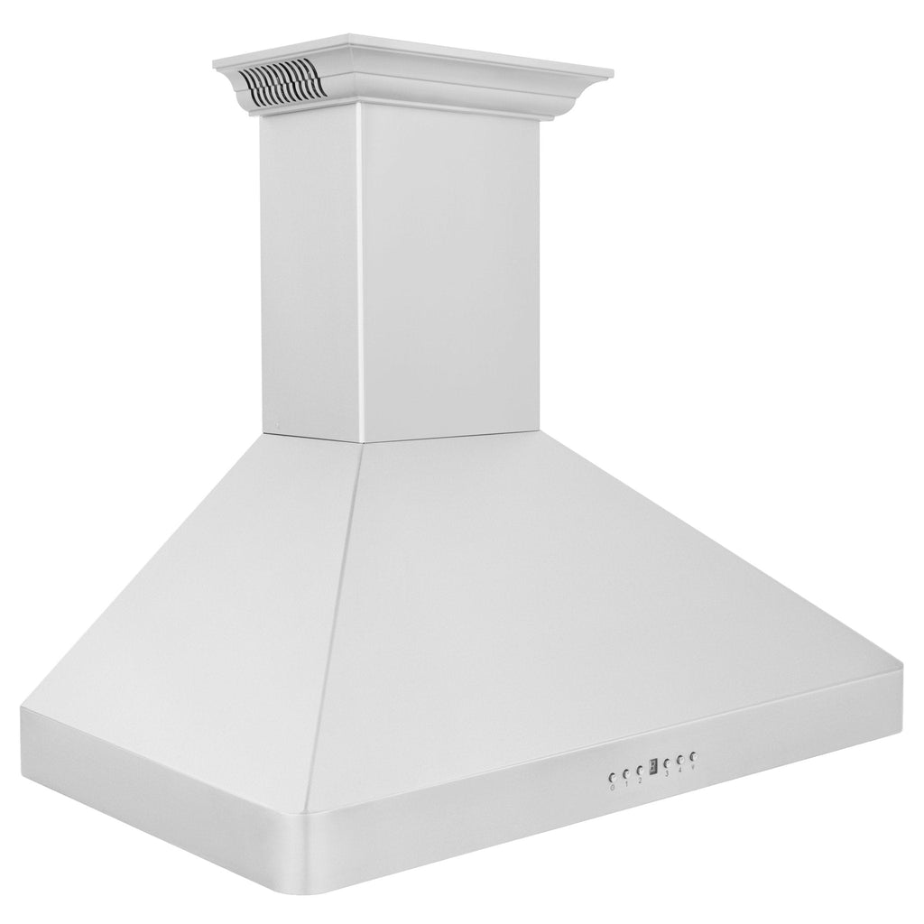 ZLINE 36" Wall RangeHood, Stainless, CrownSound Speakers, KF2CRN-BT-36