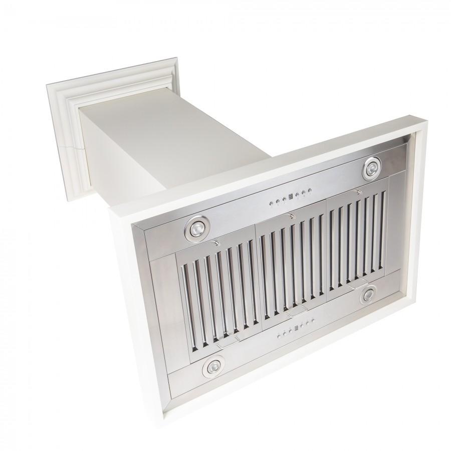 ZLINE 36" Wooden Island Range Hood in Cottage White, KBiTT-36