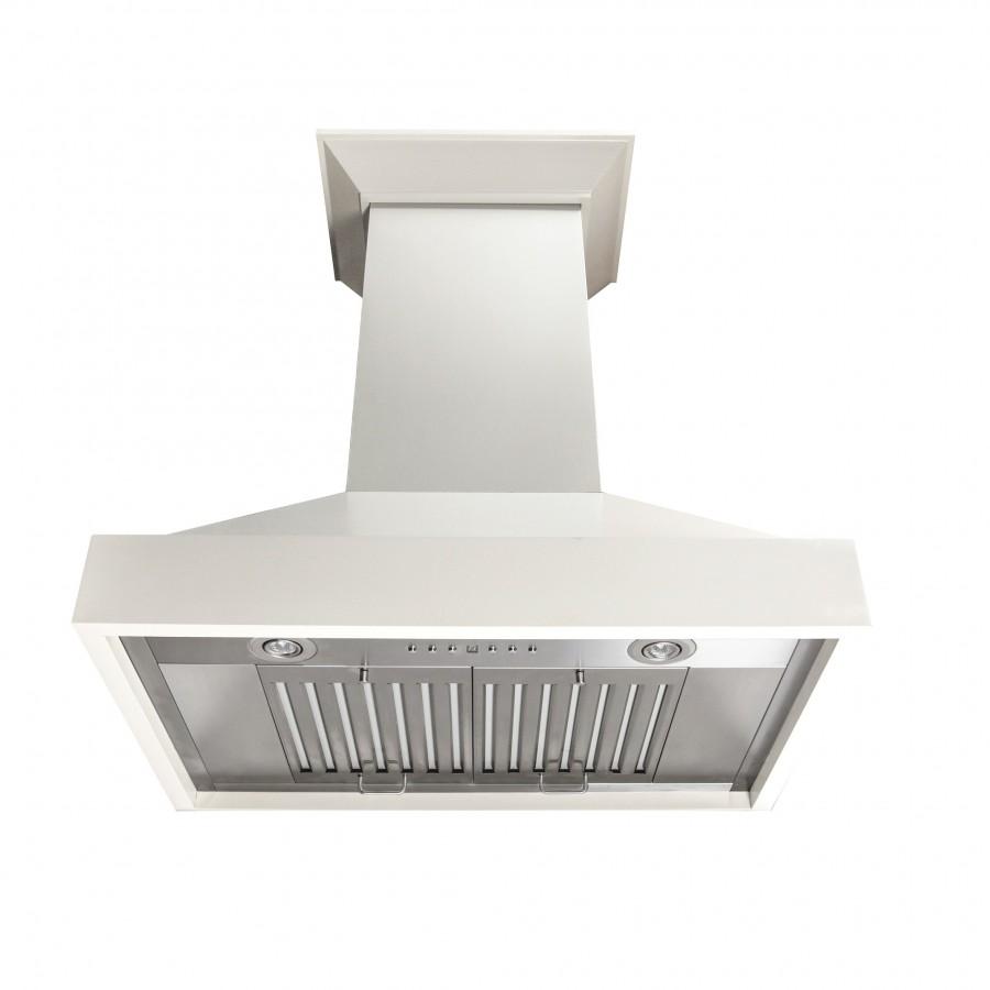 ZLINE 36" Wooden Wall Range Hood, Cottage White, KBTT-36