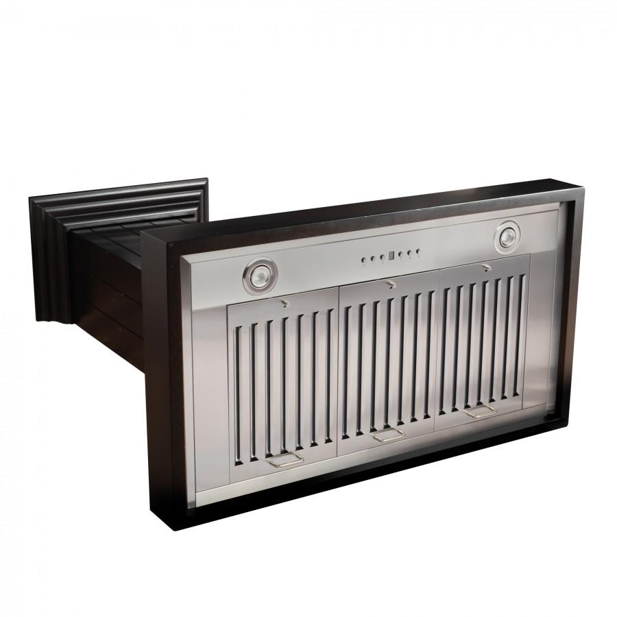 ZLINE 36" Wooden Wall Range Hood in Black, KPCC-36