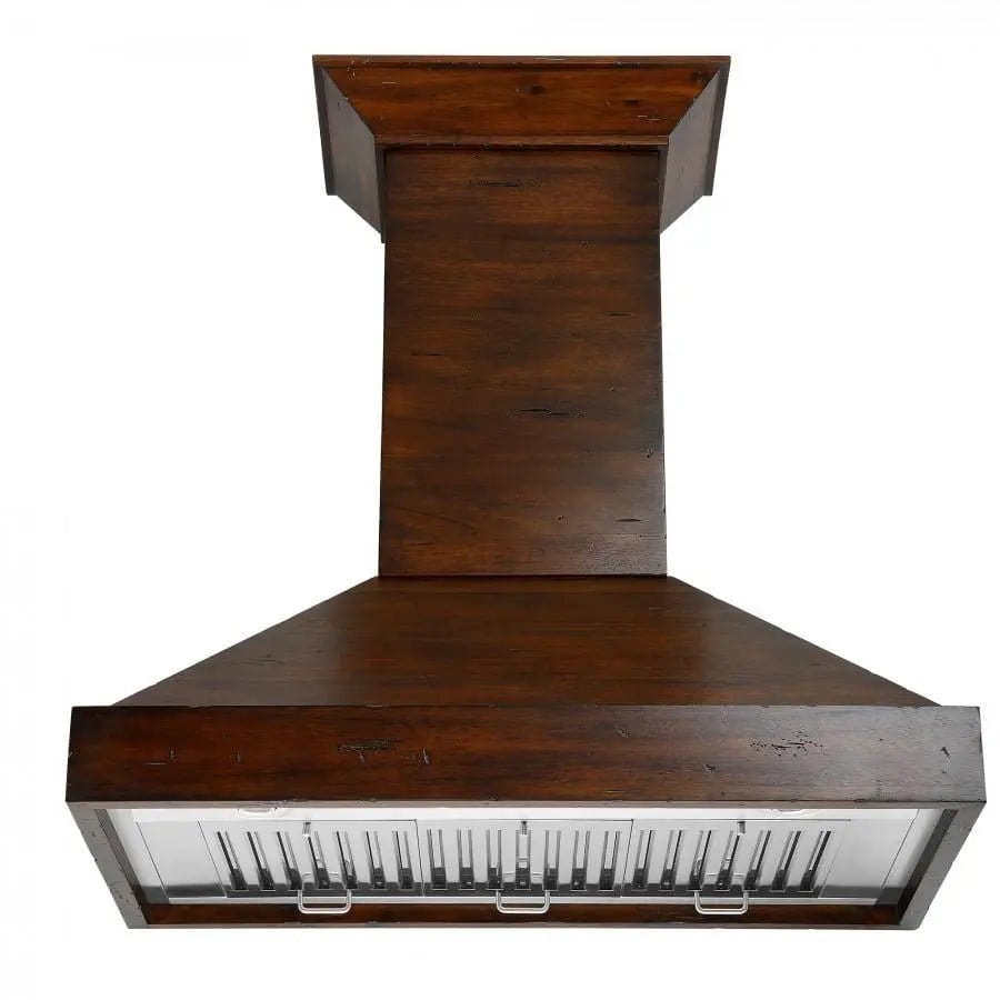 ZLINE 36" Wooden Wall Range Hood in Walnut, KBRR-36