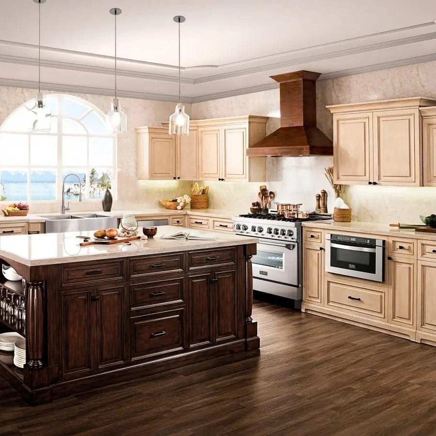 ZLINE 36" Wooden Wall Range Hood in Walnut, KBRR-36
