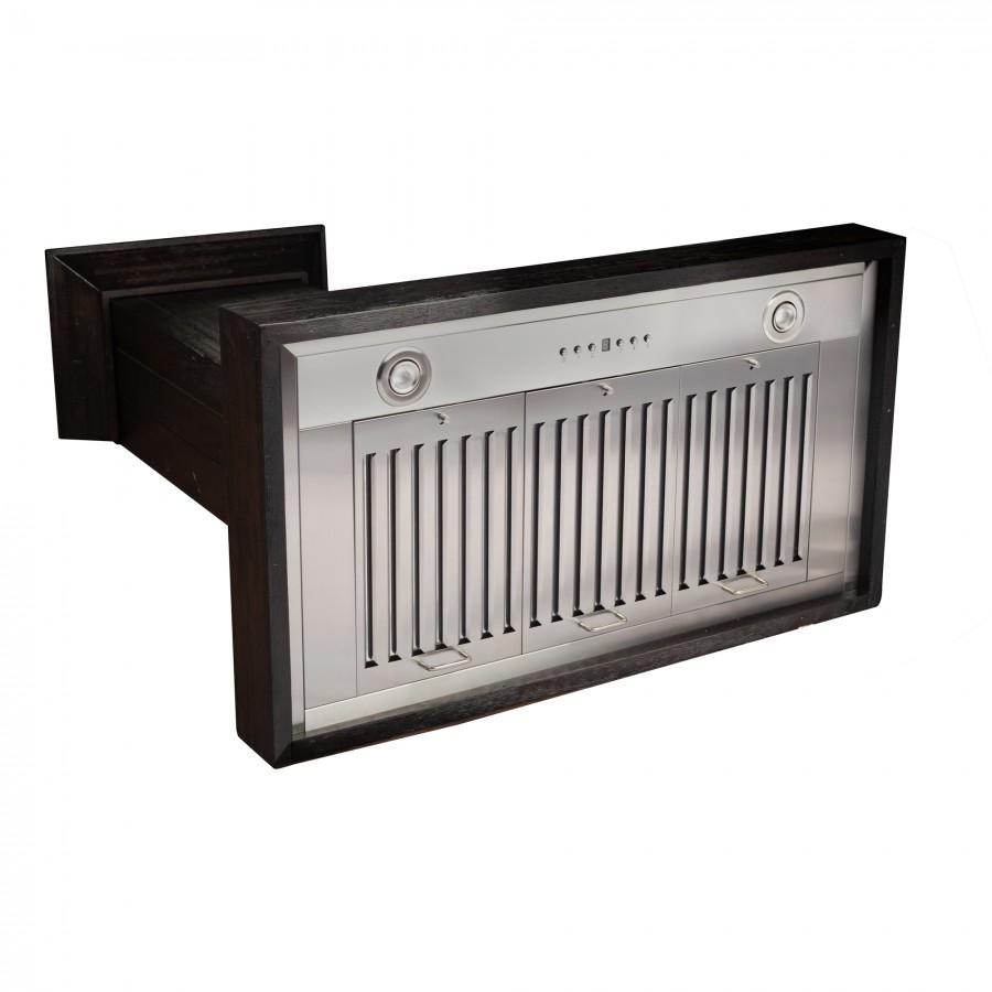 ZLINE 36" Wooden Wall Range Hood, Rustic Dark, KPDD-36