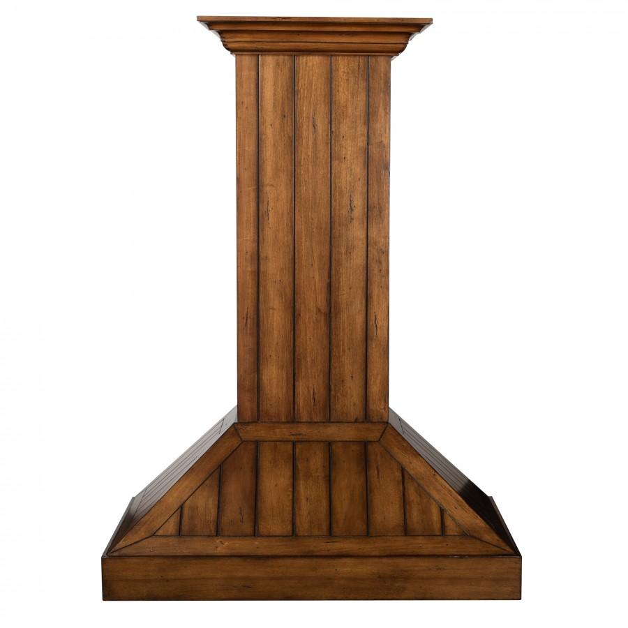 ZLINE 36" Wooden Wall Range Hood, Rustic Light, KPLL-36