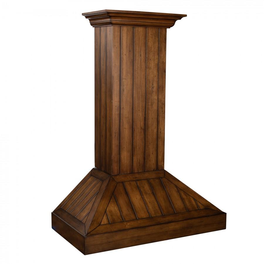 ZLINE 36" Wooden Wall Range Hood, Rustic Light, KPLL-36