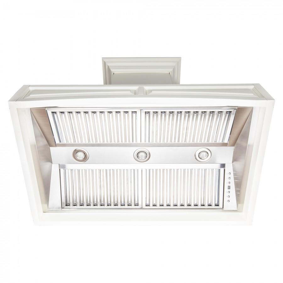 ZLINE 36" Wooden Wall Range Hood with Crown Molding, 321TT-36