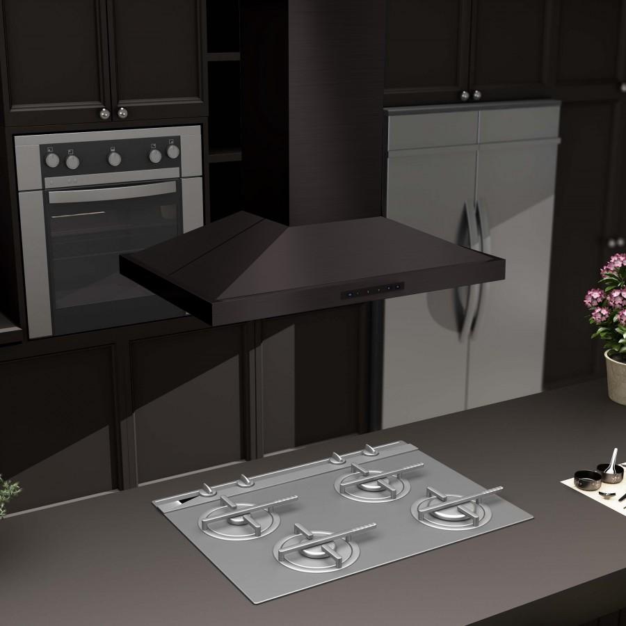 ZLINE 42" Island Range Hood in Black Stainless Steel, BSGL2iN-42