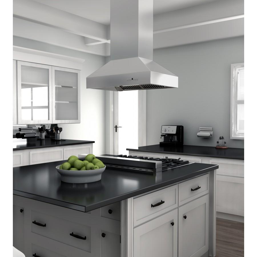 ZLINE 42" Outdoor Stainless Island Range Hood, 697i-304-42
