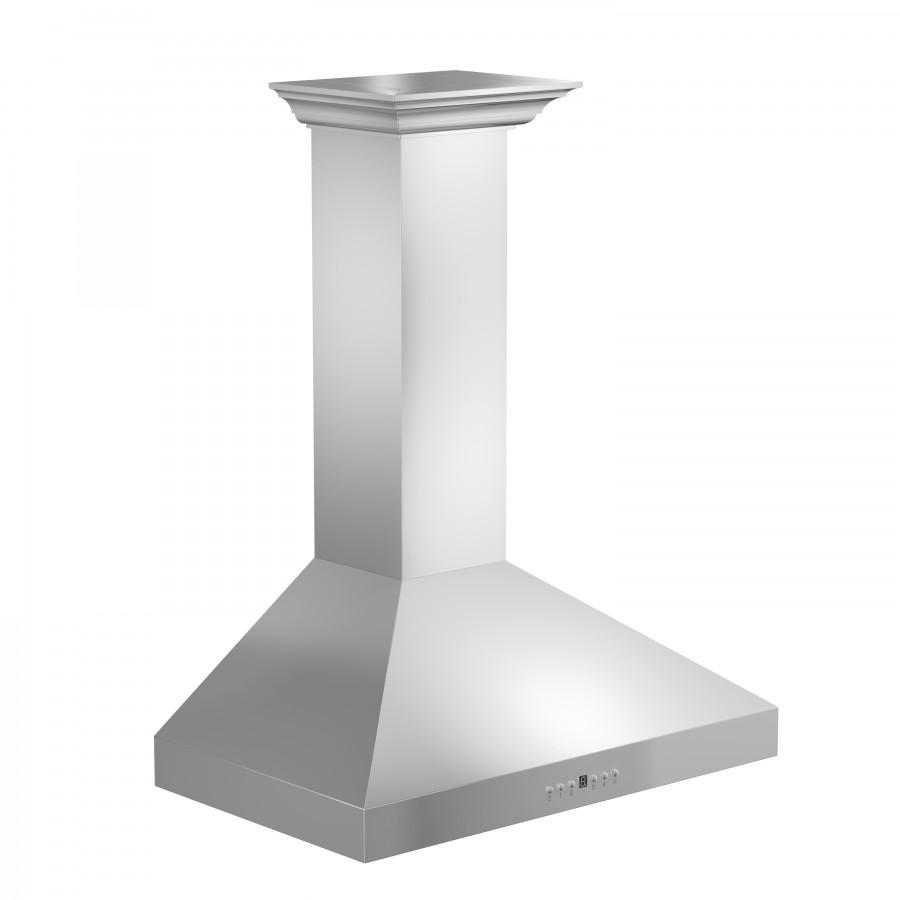ZLINE 42" Stainless Steel Wall Range Hood, Crown Molding, KL3CRN-42