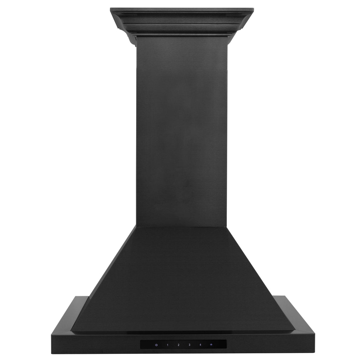 ZLINE 42" Wall Range Hood, Black Stainless, Crown Molding, BSKBNCRN-42